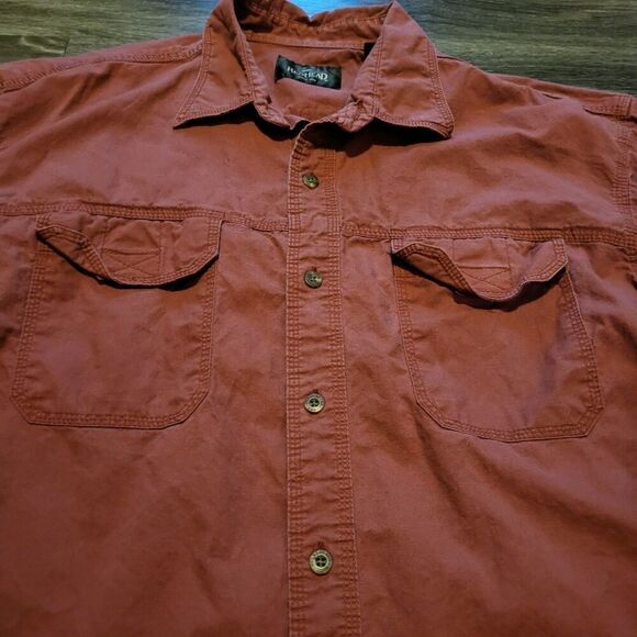 Bass Pro Shop Red Head Button Up Outdoor Shirt Mens Size XL - Picture 3 of 9